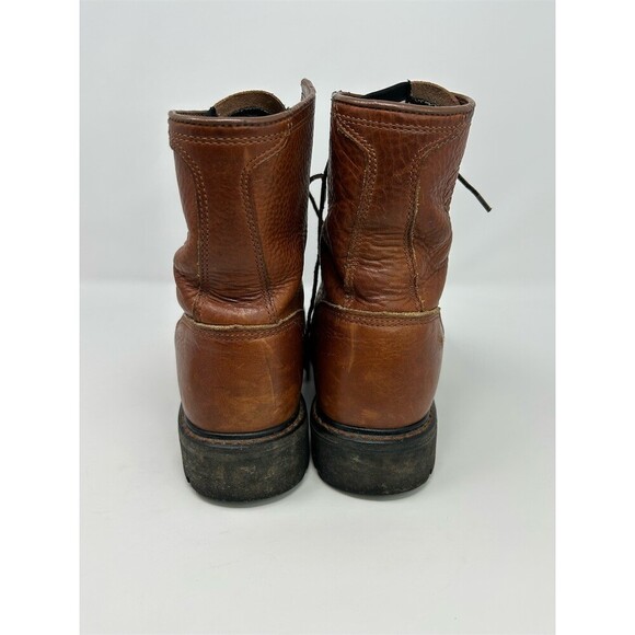 Ariat Cascade 8 Lace-Up Work Boots Mens Brown Leather Kiltie Lug Sole Size 9 EE main image 4